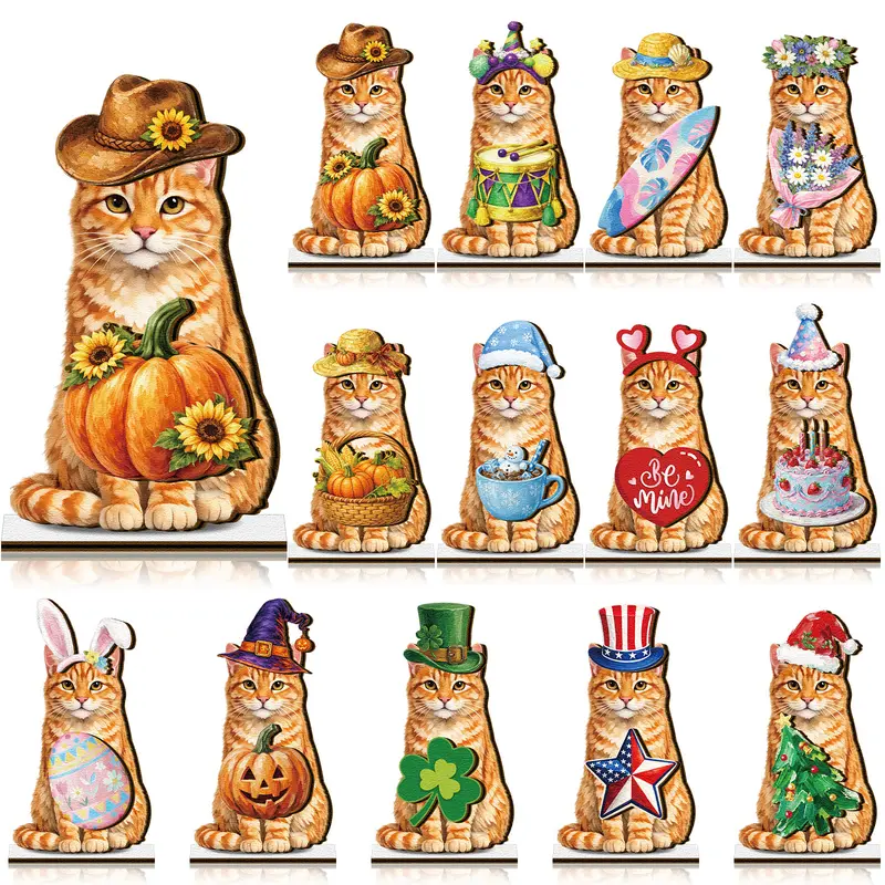 Halloween Cat Interchangeable Wooden Sign