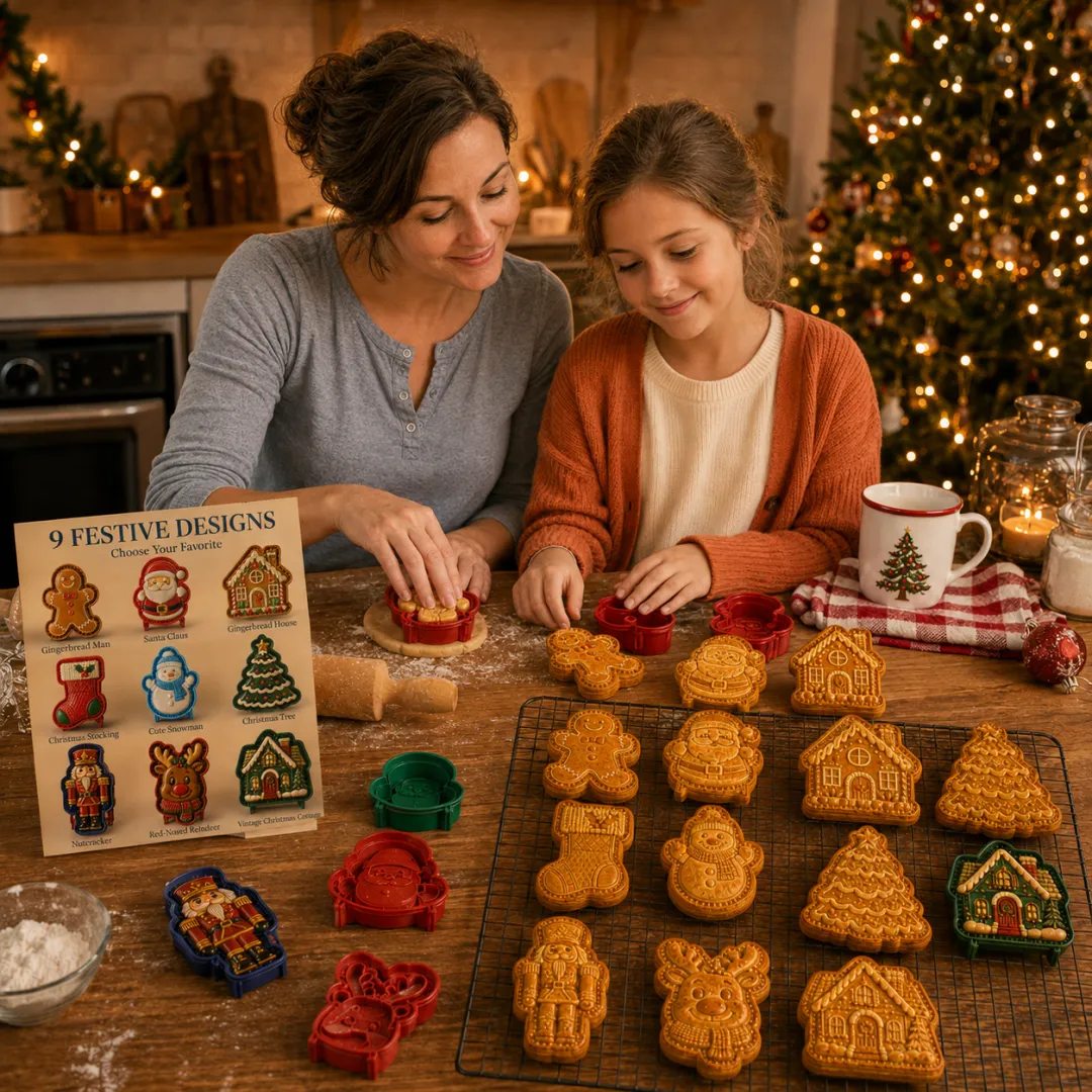 🎄Christmas Pie Mold Collection – 9 Reusable Embossed Holiday Designs