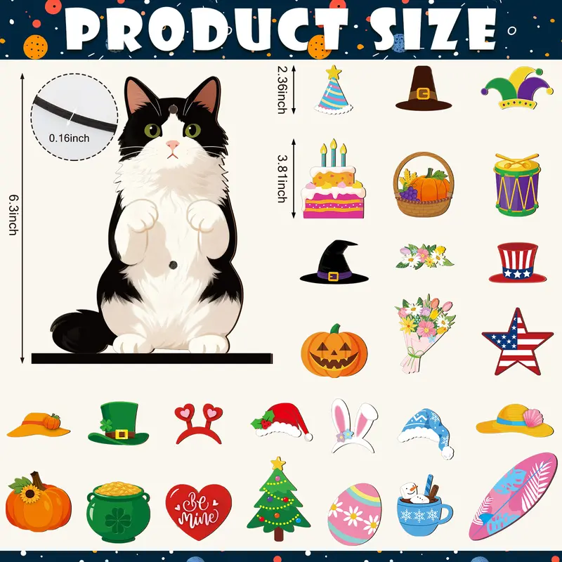 Halloween Cat Interchangeable Wooden Sign