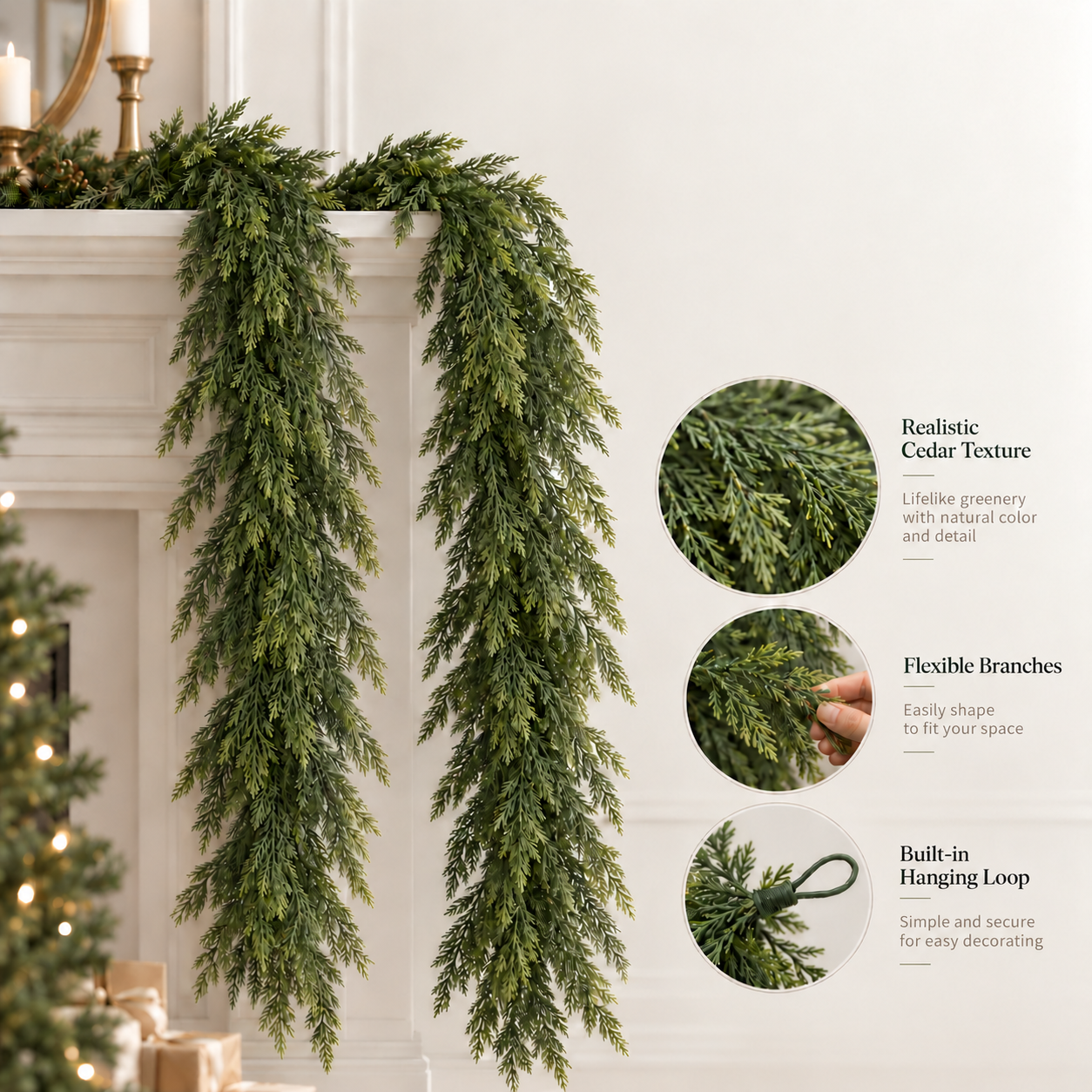 Cedar Garland Christmas Decoration