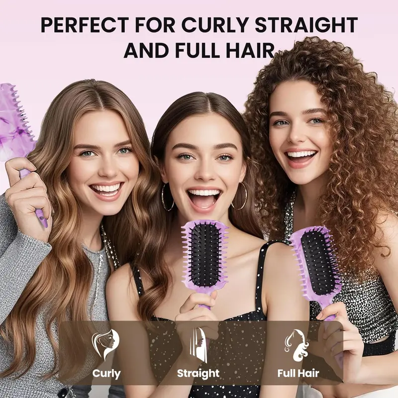 Women's Curl Define Hair Brush – Effortlessly Detangles, Shapes, and Styles Curls while Reducing Pulling,summerwins