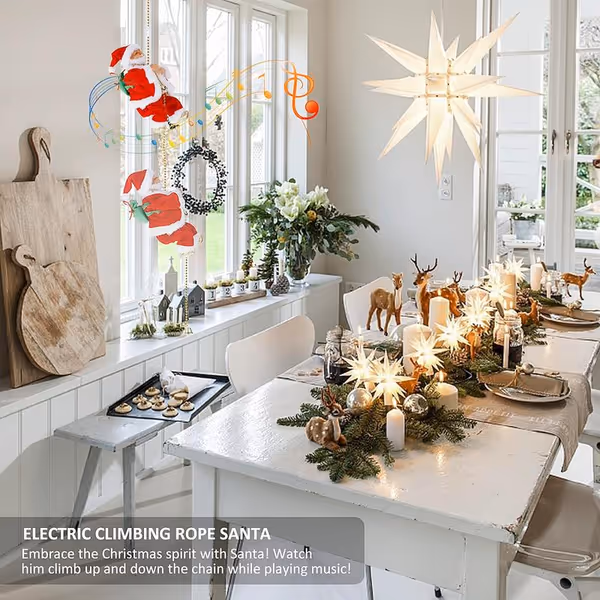 (🔥2026 BEST GIFT TO FAMILY🔥)Electric Climbing Santa Claus Musical Toys