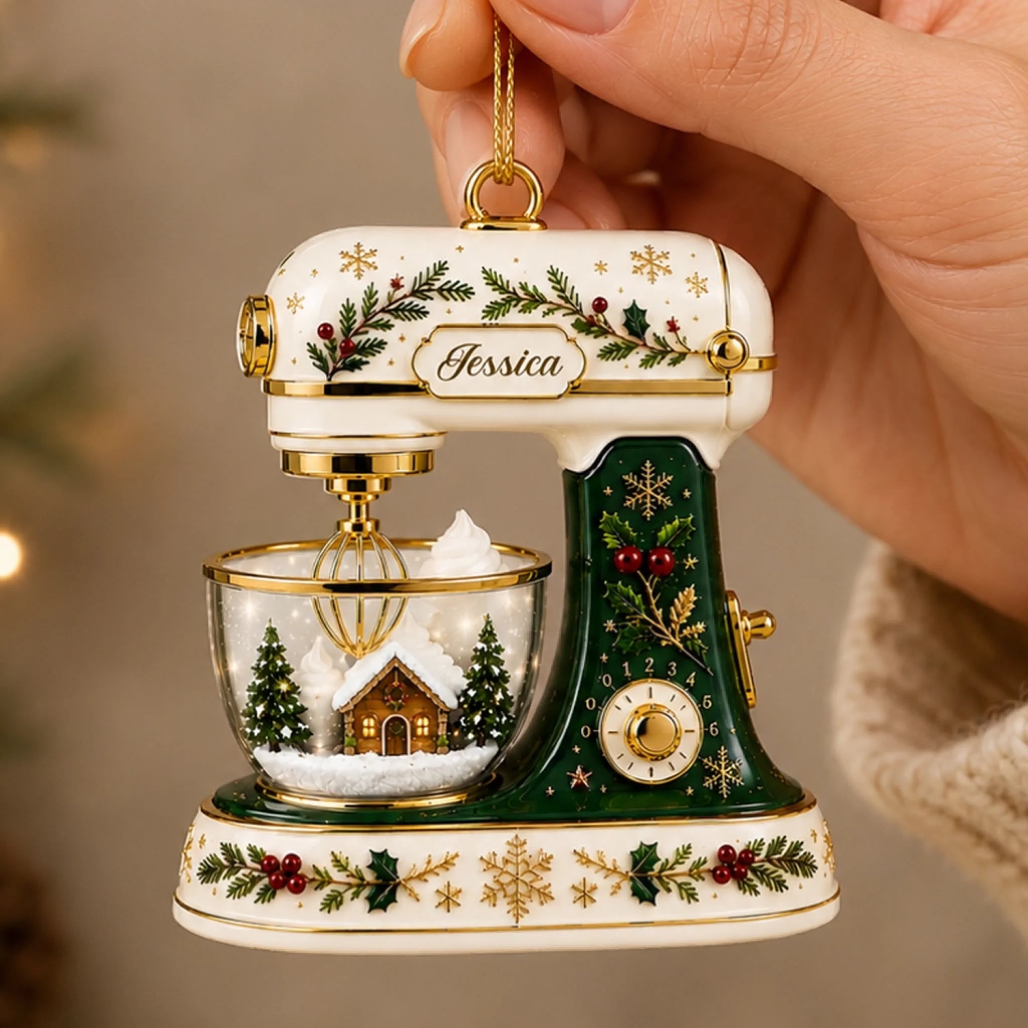 Christmas Baking Mixer - Personalized Ornament, Custom Kitchen Mixer Christmas Keepsake, Baking Gift For Bakers