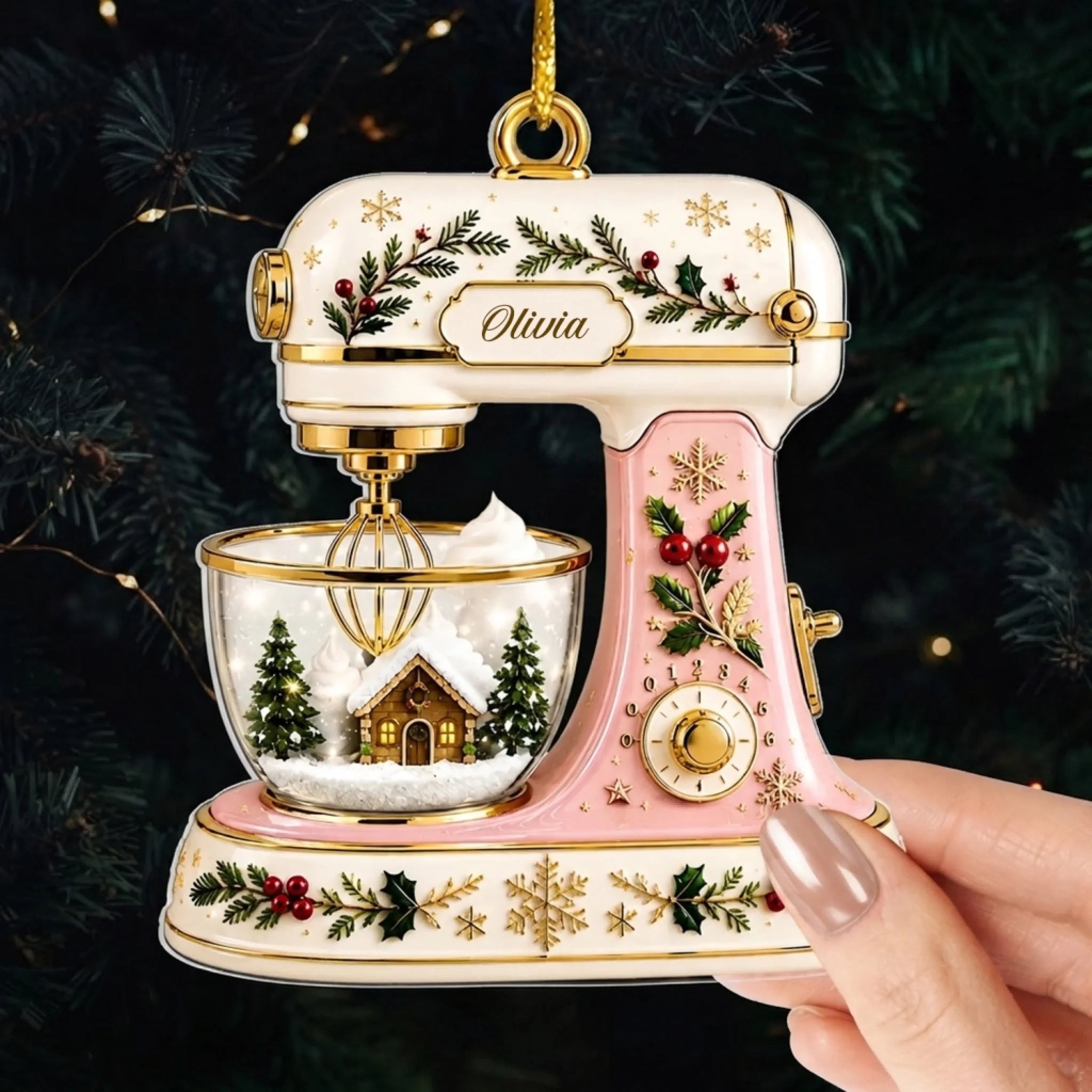 Christmas Baking Mixer - Personalized Ornament, Custom Kitchen Mixer Christmas Keepsake, Baking Gift For Bakers