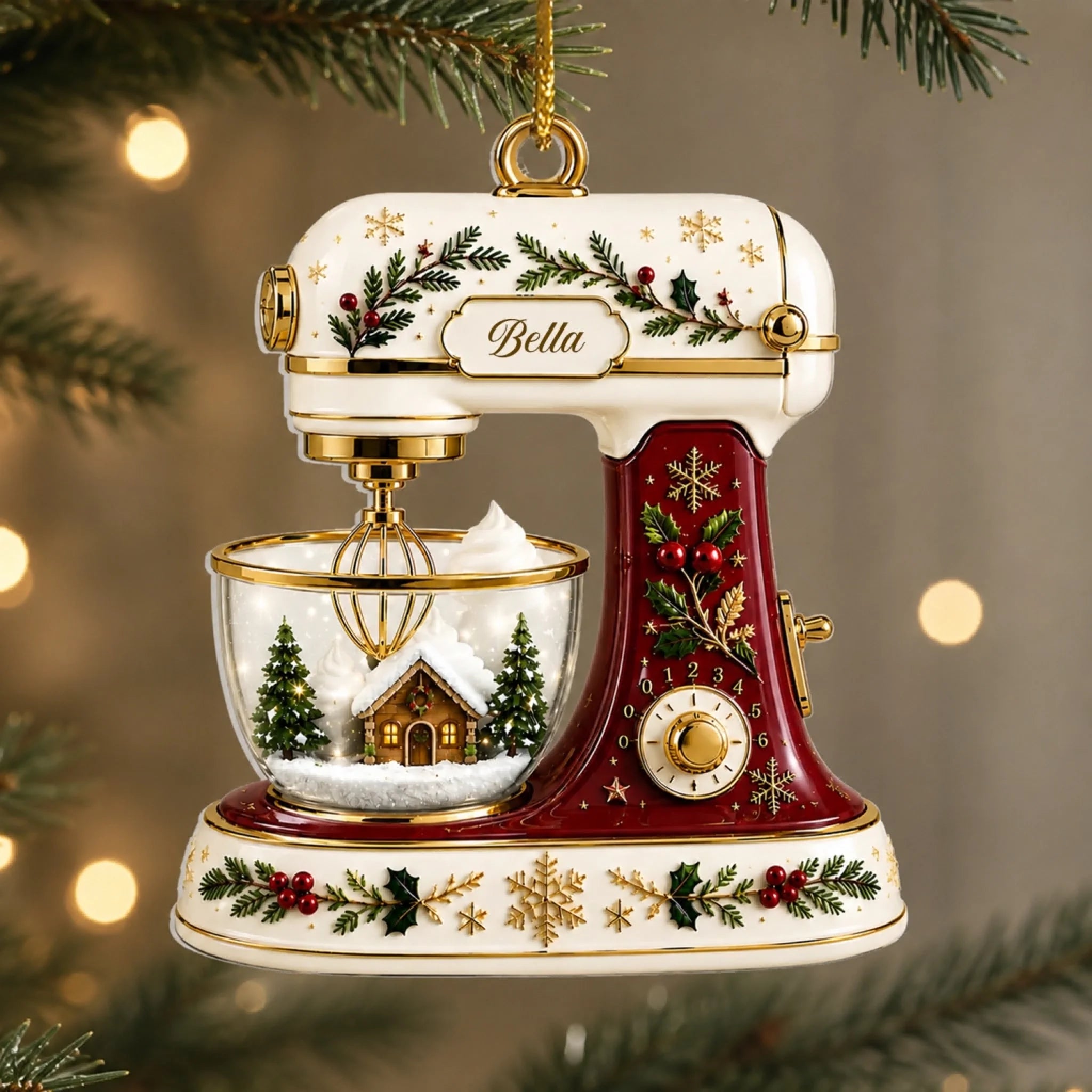 Christmas Baking Mixer - Personalized Ornament, Custom Kitchen Mixer Christmas Keepsake, Baking Gift For Bakers