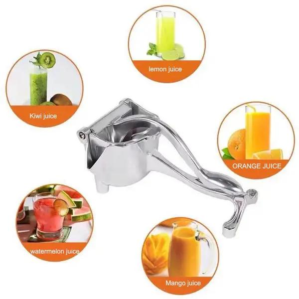 Aluminum Hand-Crank Manual Juicer - Portable Multifunctional, Quiet Operation, Easy Cleaning, Detachable Head Press, Sturdy Food Grade, Easy to Use Kitchen Gadget, Manual Juicers