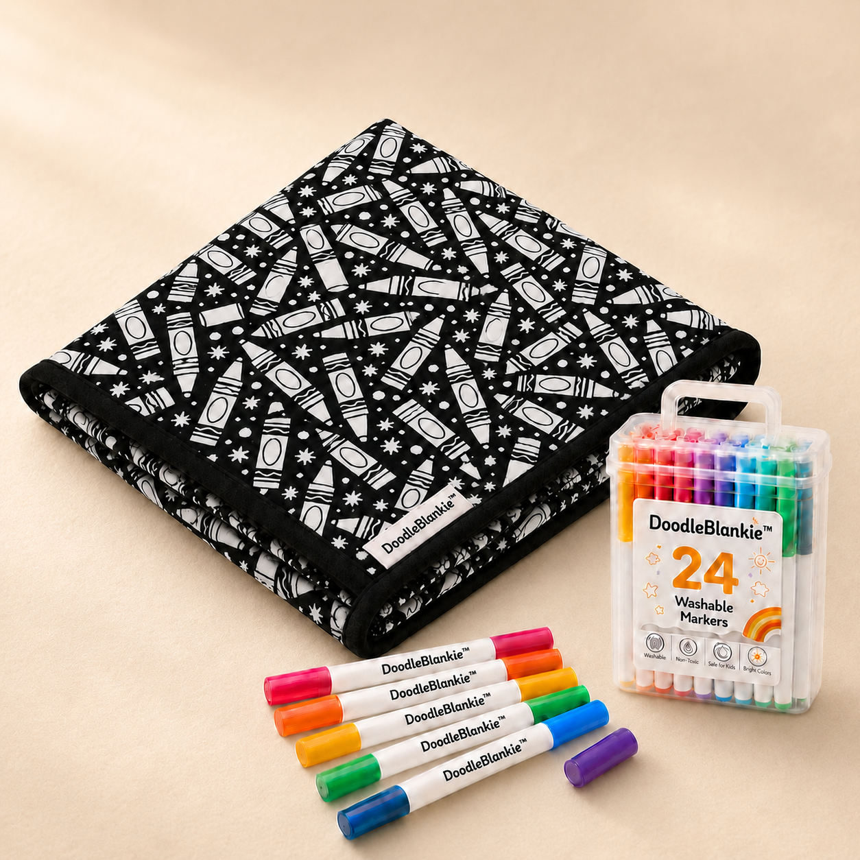 Colorable Doodle Blanket