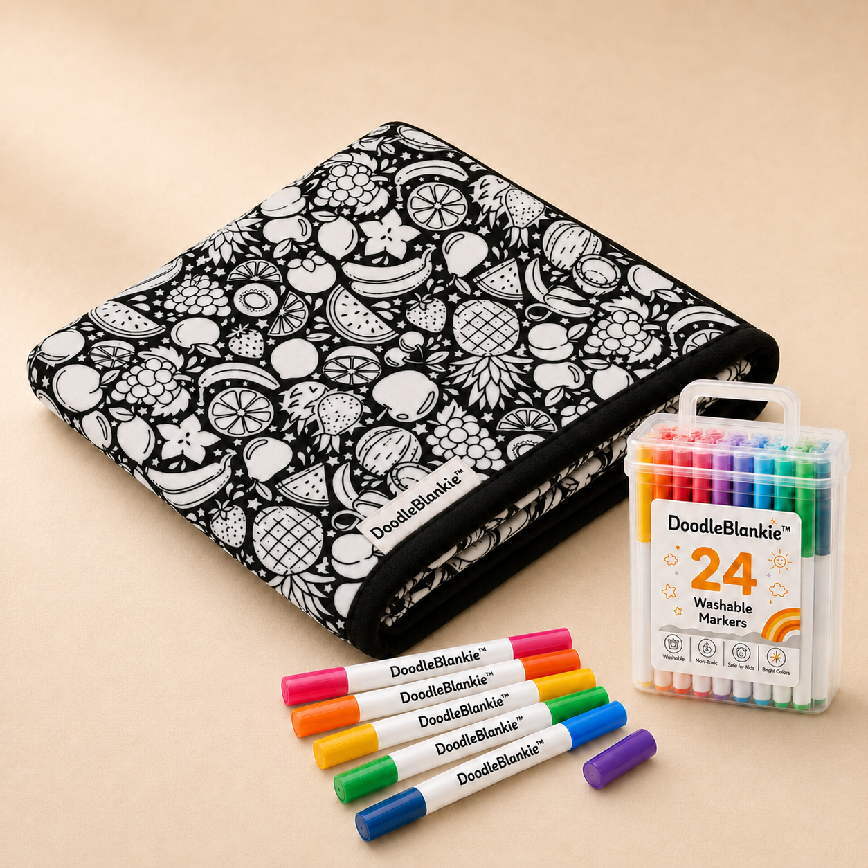 Colorable Doodle Blanket