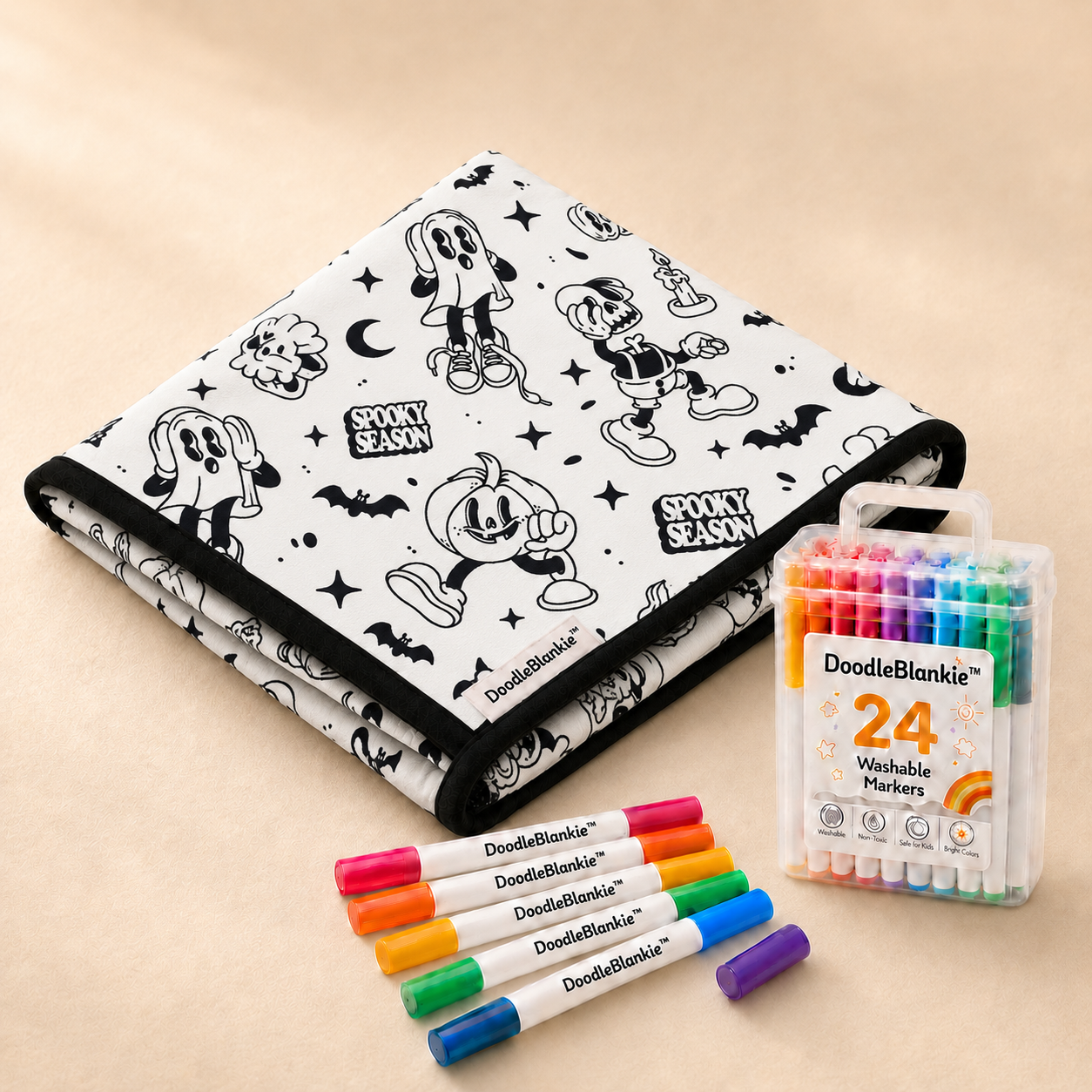 Colorable Doodle Blanket
