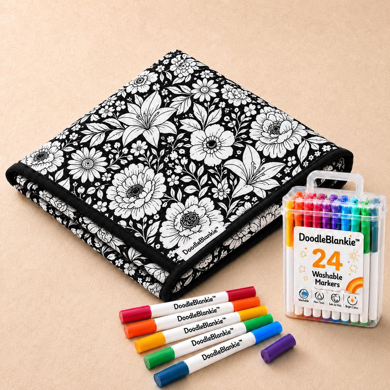 Colorable Doodle Blanket