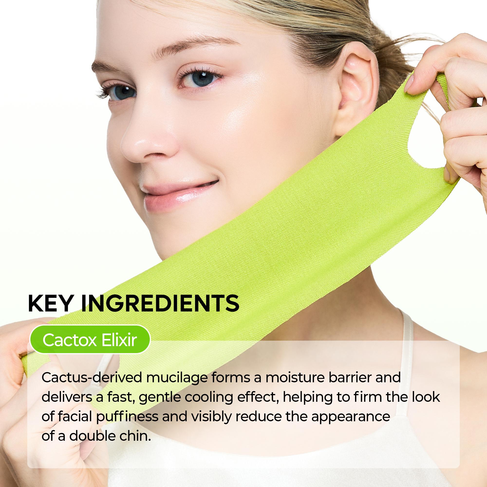 [Dr.Melaxin Official] CACTOX V-LIFTING MEWING BAND with Cactus Cooling Reduce Puffiness & Pore Tightening for Visible Pore Care Skin Repair
