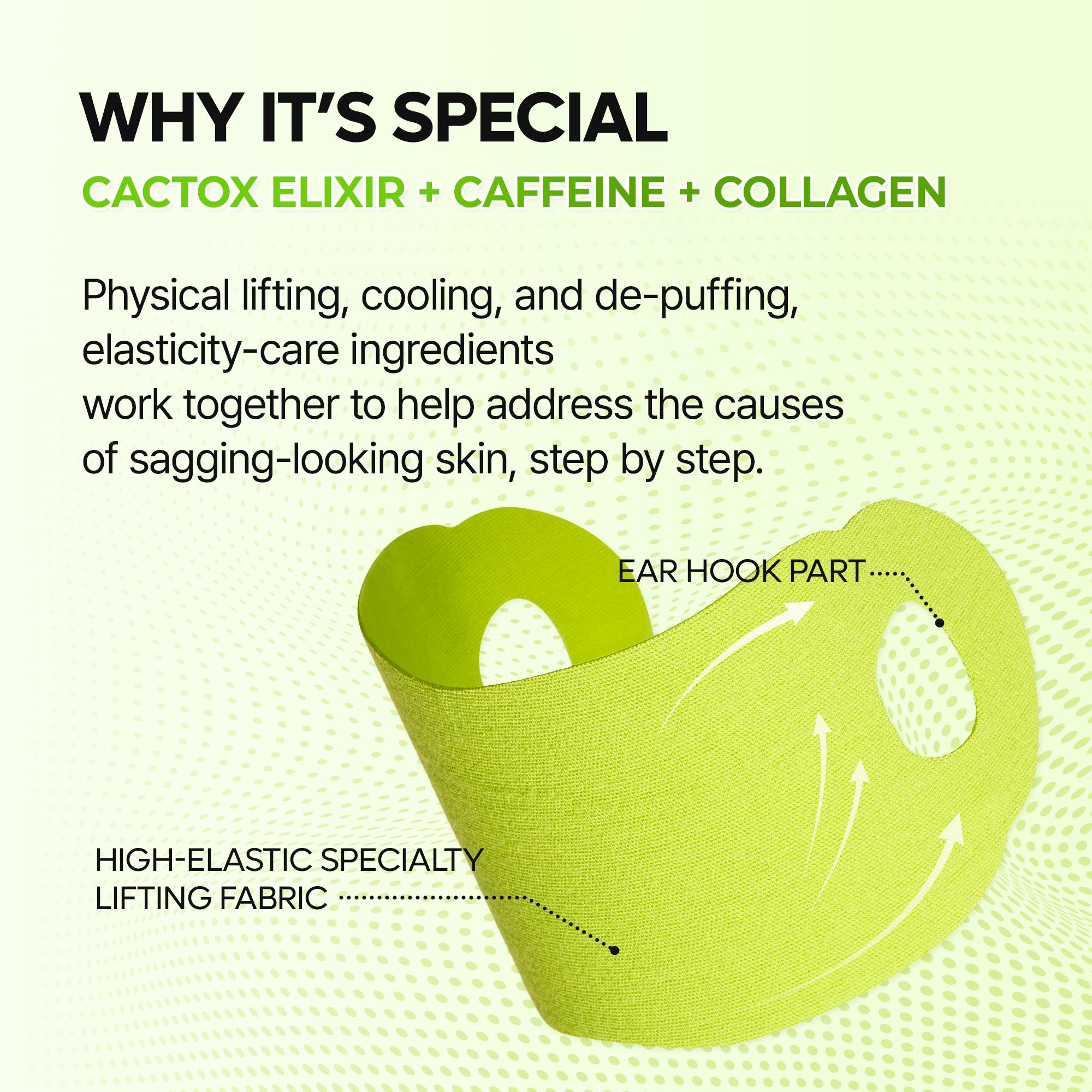[Dr.Melaxin Official] CACTOX V-LIFTING MEWING BAND with Cactus Cooling Reduce Puffiness & Pore Tightening for Visible Pore Care Skin Repair