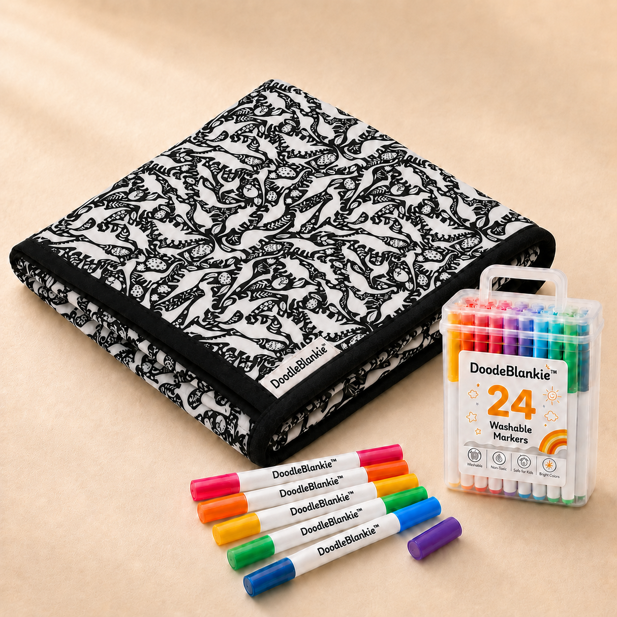 Colorable Doodle Blanket