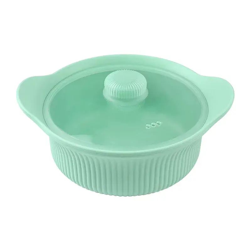 Food grade silicone steamer soup pan household size microwave air fryer pan mat with lid reduce fat steam rice steaming dishes