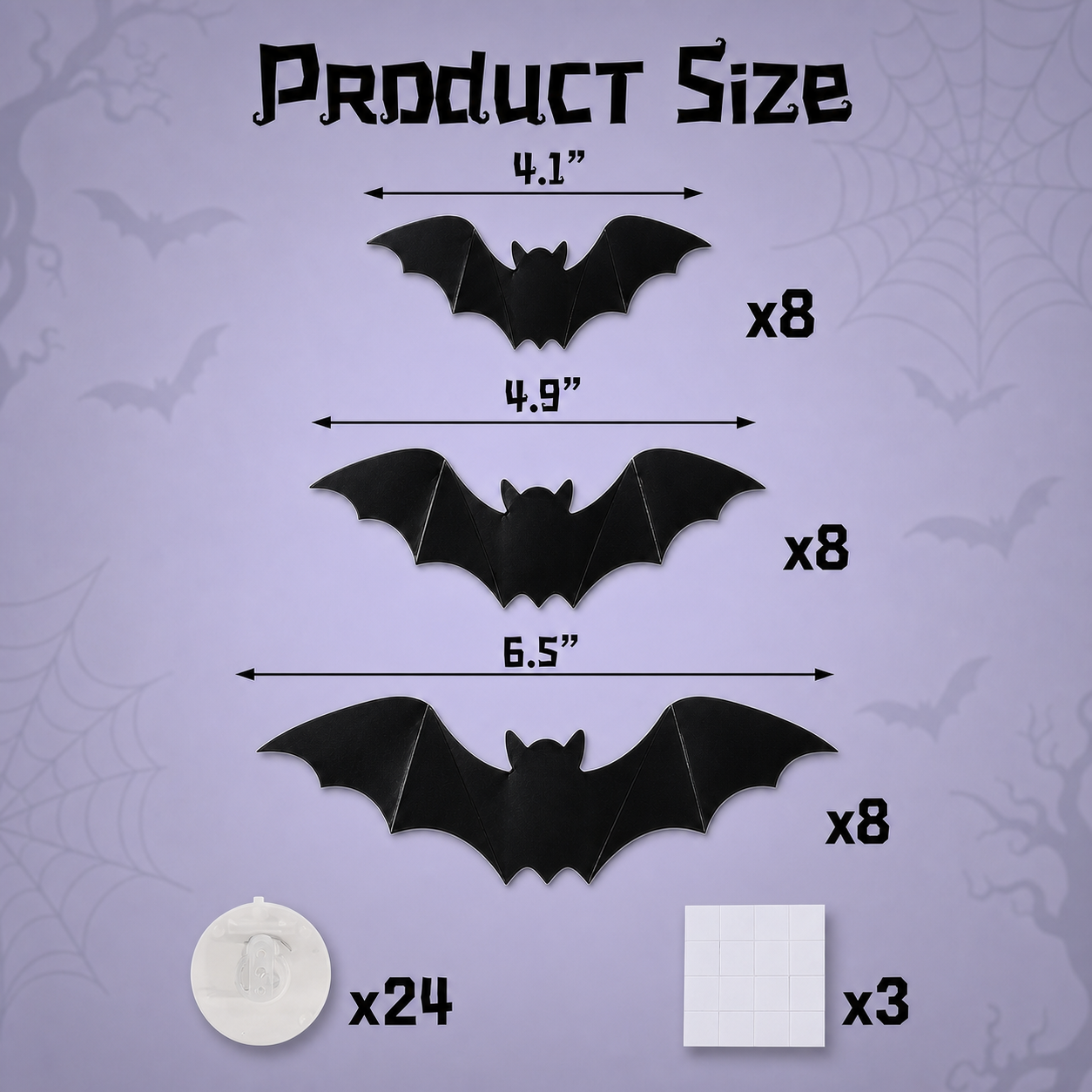 Halloween Bat and Spider Wall Decorations – Indoor Halloween Decor