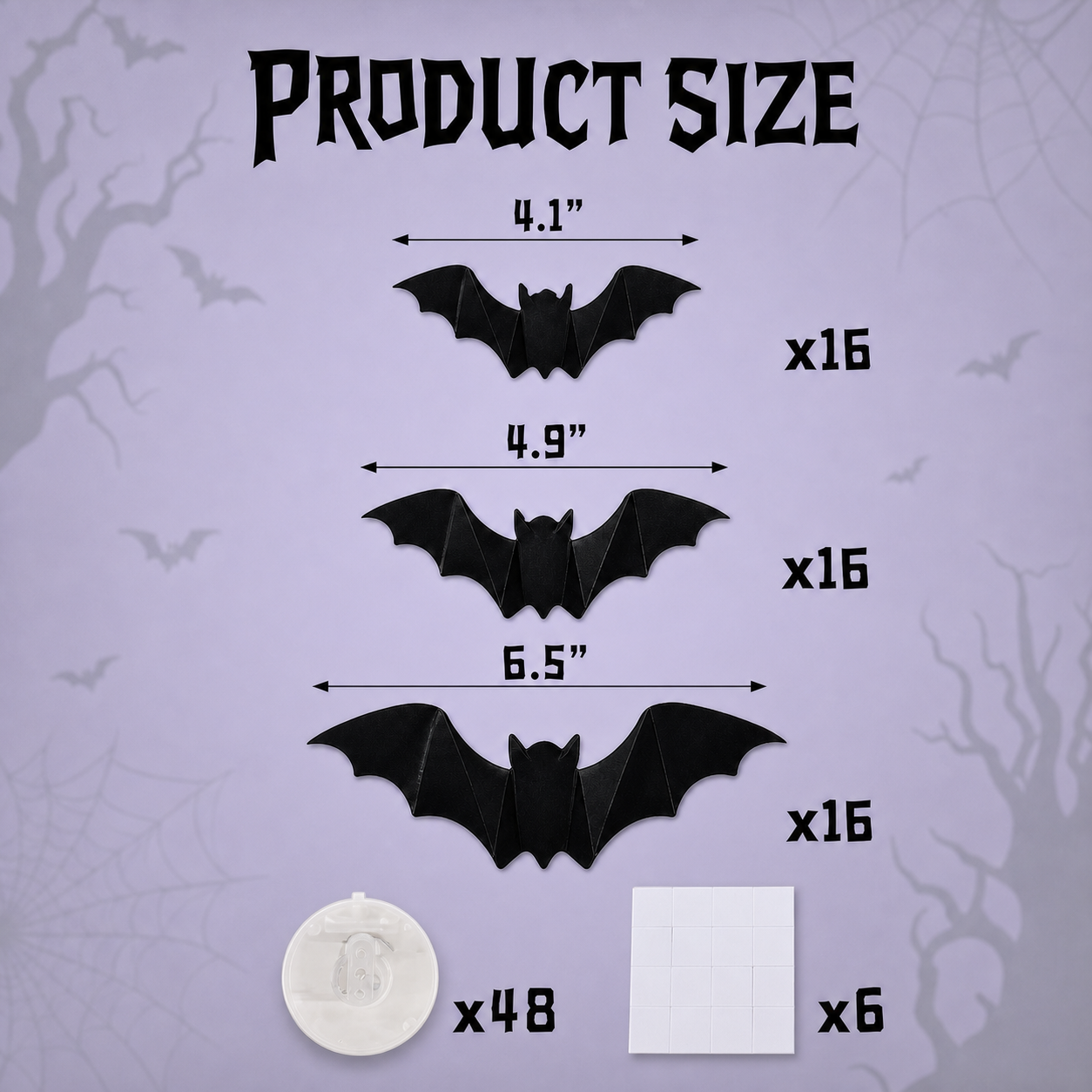 Halloween Bat and Spider Wall Decorations – Indoor Halloween Decor
