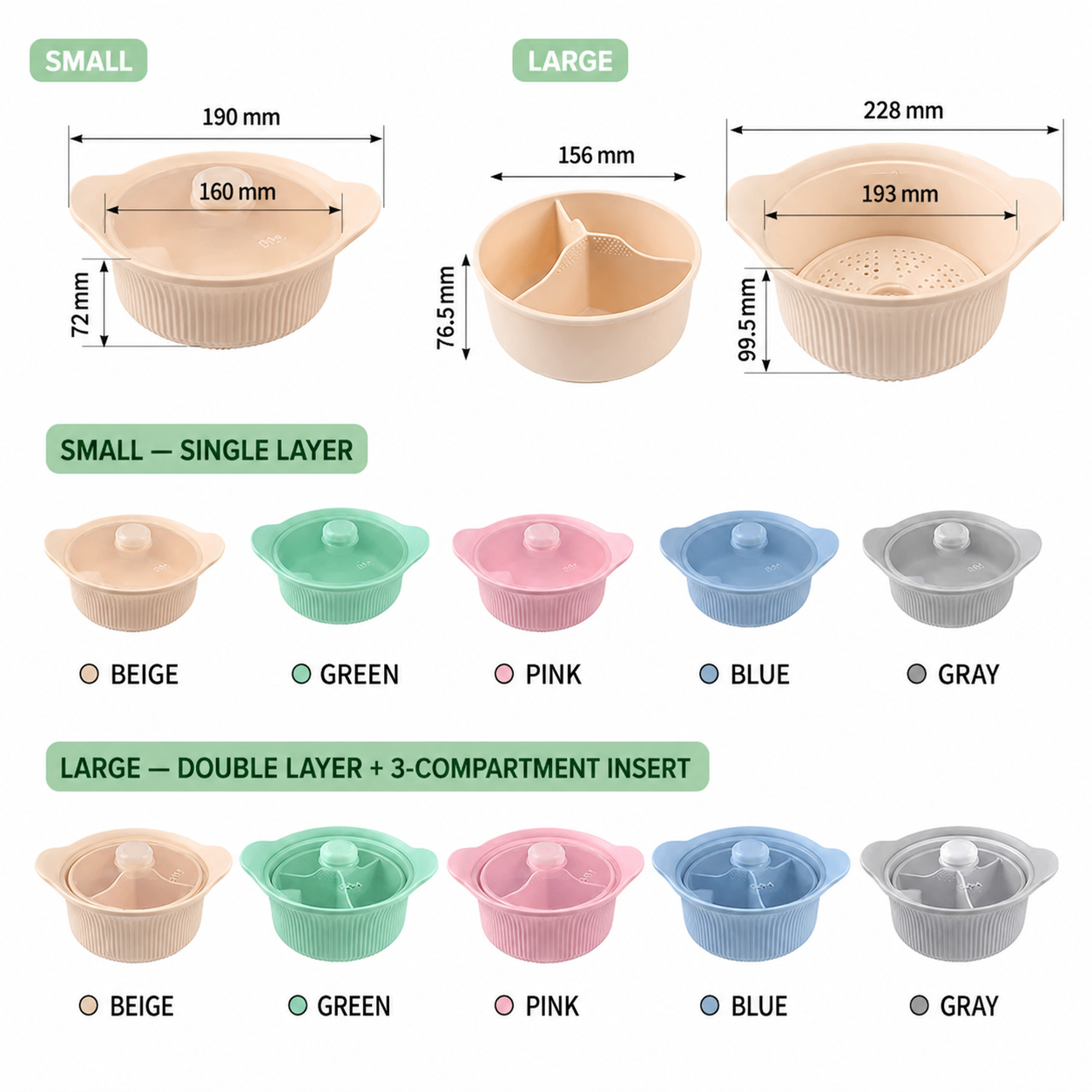 Food grade silicone steamer soup pan household size microwave air fryer pan mat with lid reduce fat steam rice steaming dishes
