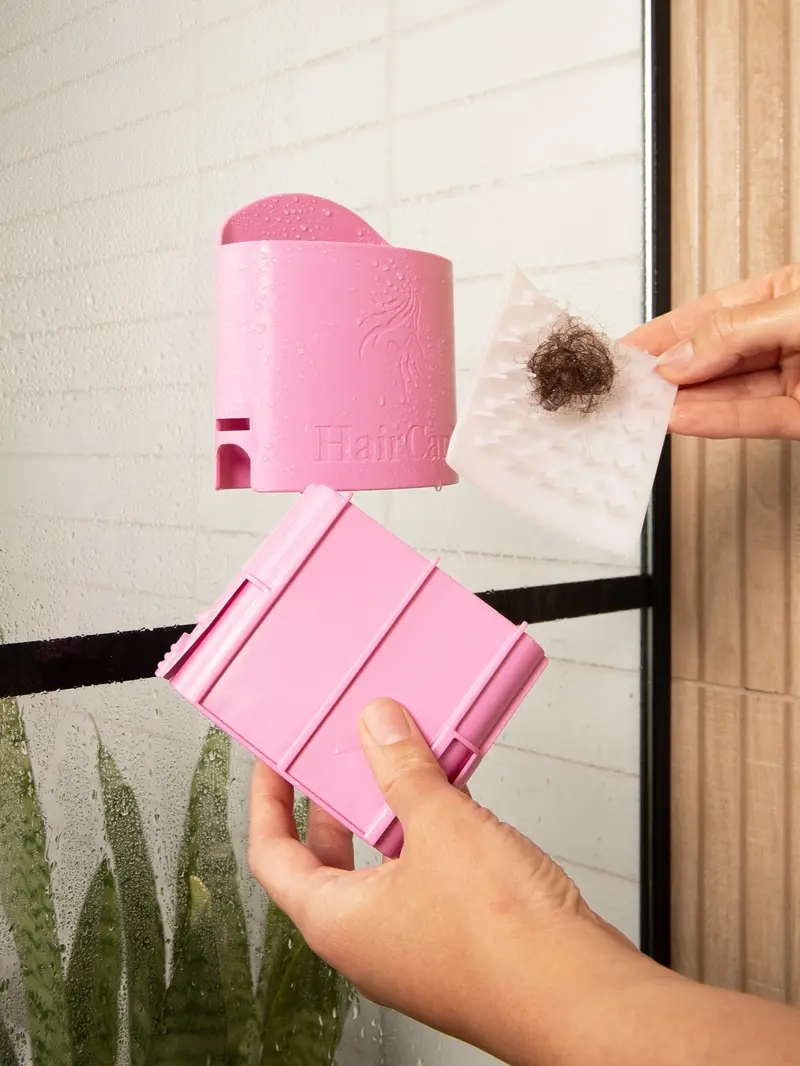 The Chic Hair Catcher Storage Solution Trash Bin with Inner Can Spike Pad & Suction Cups for Hygiene Tool Organiser Clean Shower Adhesive Sticker Stray Hair Hair Loss Shedding Marble Surfaces