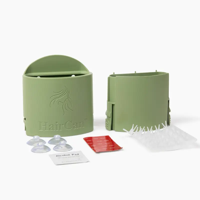 The Chic Hair Catcher Storage Solution Trash Bin with Inner Can Spike Pad & Suction Cups for Hygiene Tool Organiser Clean Shower Adhesive Sticker Stray Hair Hair Loss Shedding Marble Surfaces