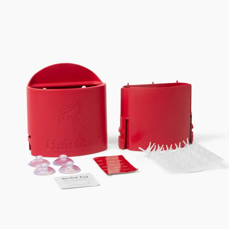The Chic Hair Catcher Storage Solution Trash Bin with Inner Can Spike Pad & Suction Cups for Hygiene Tool Organiser Clean Shower Adhesive Sticker Stray Hair Hair Loss Shedding Marble Surfaces