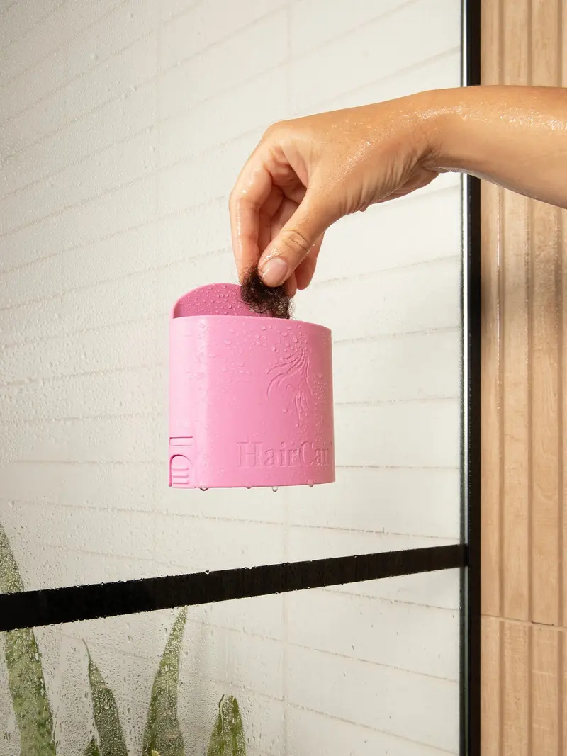 The Chic Hair Catcher Storage Solution Trash Bin with Inner Can Spike Pad & Suction Cups for Hygiene Tool Organiser Clean Shower Adhesive Sticker Stray Hair Hair Loss Shedding Marble Surfaces