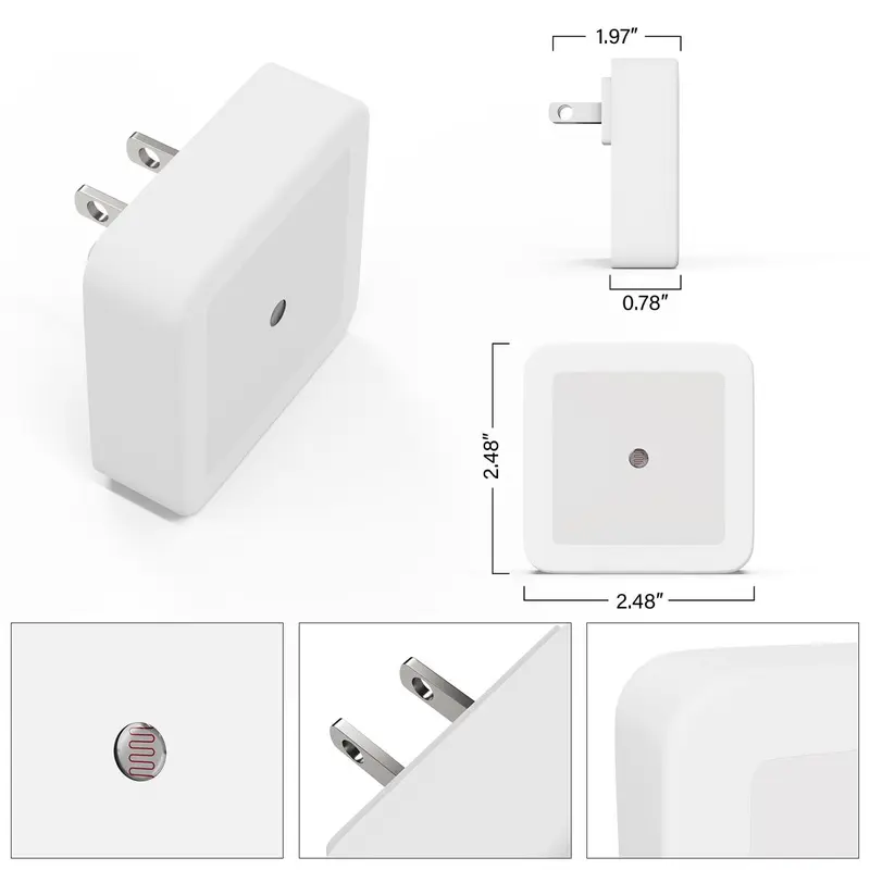 LED Night Lights Plug into Wall 6-Pack, Plug in Night Light, Dusk to Dawn Nightlight Led Night Lights for Bedroom, Bathroom, Hallway Warm White