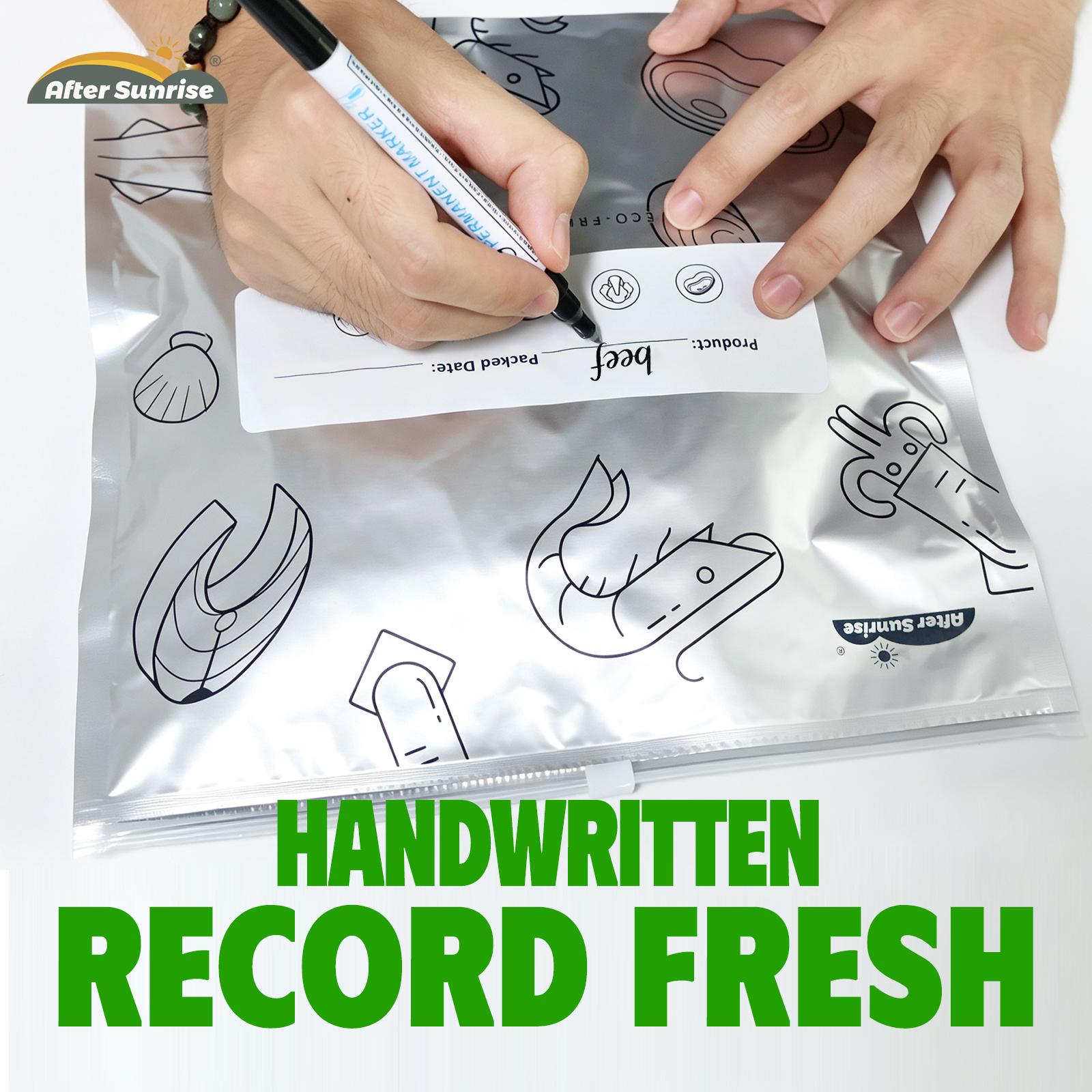 【Refrigerated Food】Reusable Aluminum Foil Sealable Storage Bags, Aftersunrise 2026 New Resealable Vacuum Zipper Pouches for Food, Stand Up Foil Sealable Bags with Label and Zip Lock for Vegetable Fruit Meat 【Refrigerated Food】Reusable Aluminum Foil Sealable Storage Bags, Aftersunrise 2026 New Resealable Vacuum Zipper Pouches for Food, Stand Up Foil Sealable Bags with Label and Zip Lock for Vegetable Fruit Meat