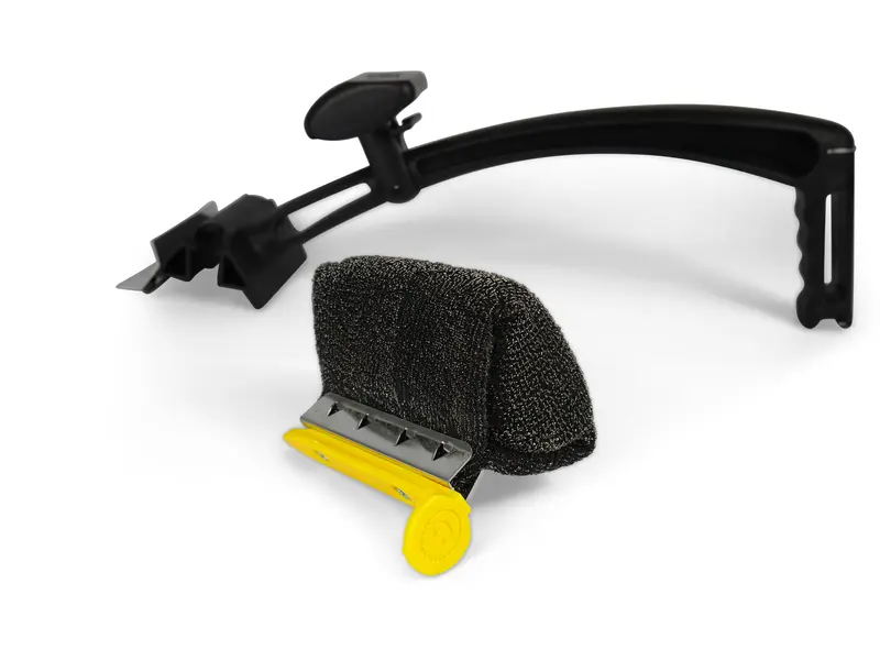 BBQ Brush - Bristleless, Steel Scraper, Heat-Resistant Mesh, Handy Bottle Opener Barbecue Utensils Stainless