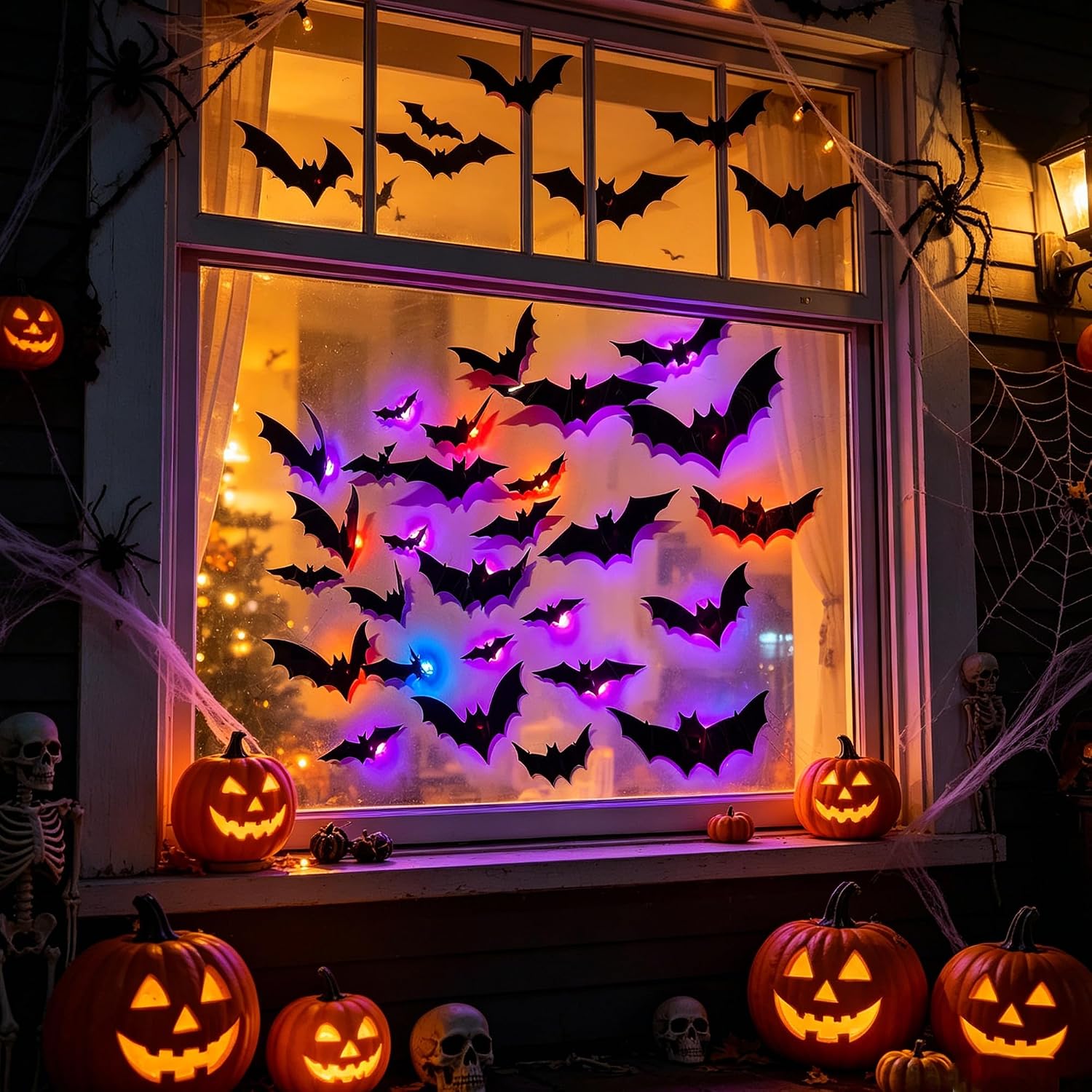 Halloween Bat and Spider Wall Decorations – Indoor Halloween Decor