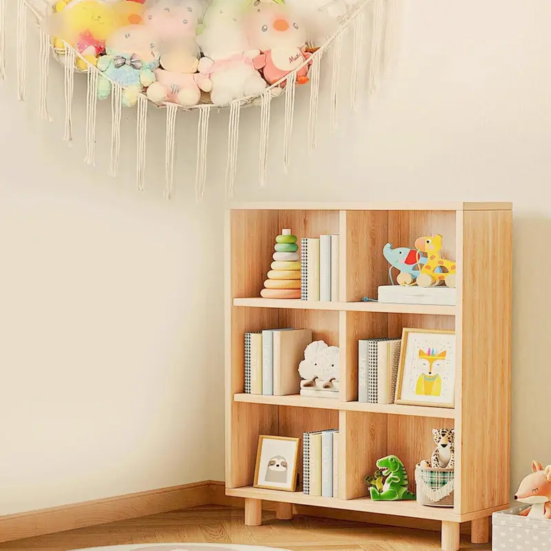 Plush Toy Hammock 60in Hangable Boho Stuffed Animal Corner Hanging Net Practical Cotton Organiser for Bedroom Nursery Decoration Ornaments
