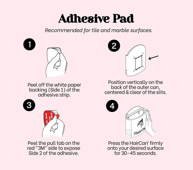 The Chic Hair Catcher Storage Solution Trash Bin with Inner Can Spike Pad & Suction Cups for Hygiene Tool Organiser Clean Shower Adhesive Sticker Stray Hair Hair Loss Shedding Marble Surfaces