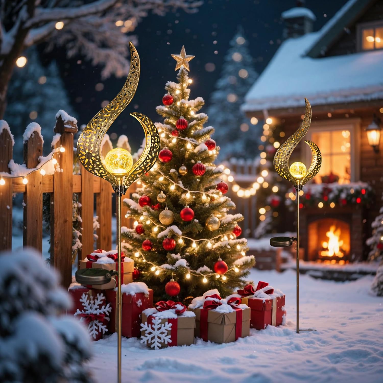 Solar Garden Lights – Transform Your Garden, Patio & Backyard with Warm Glow