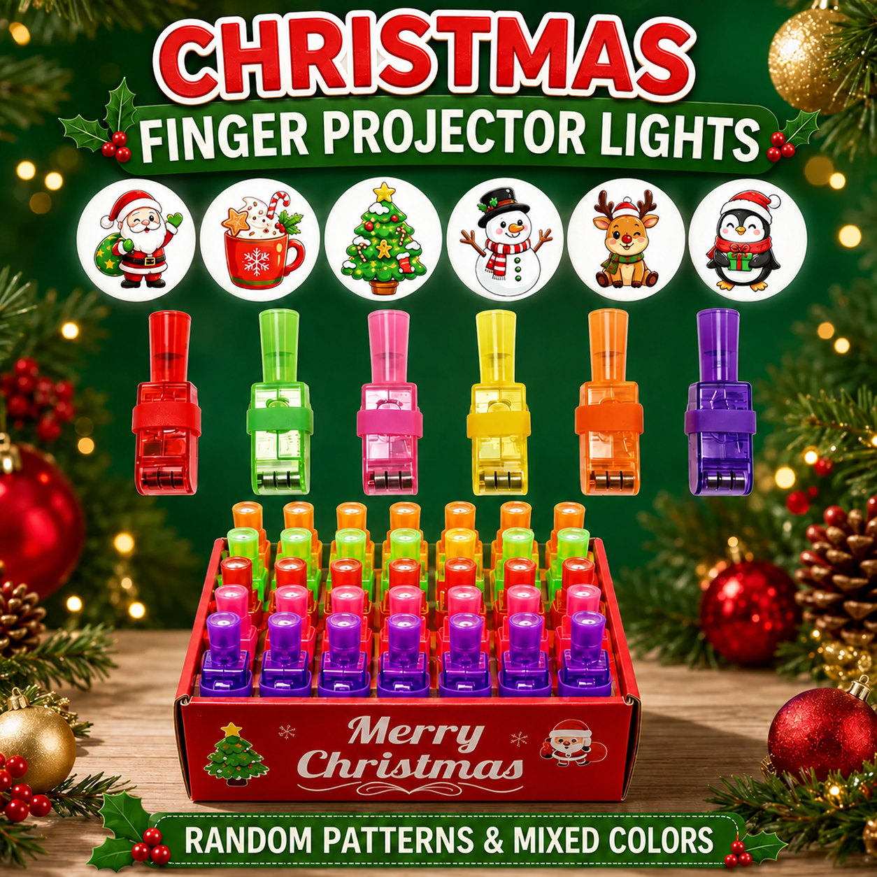 👻🎃 Halloween Finger Projector Rings – LED Party Favors for Kids