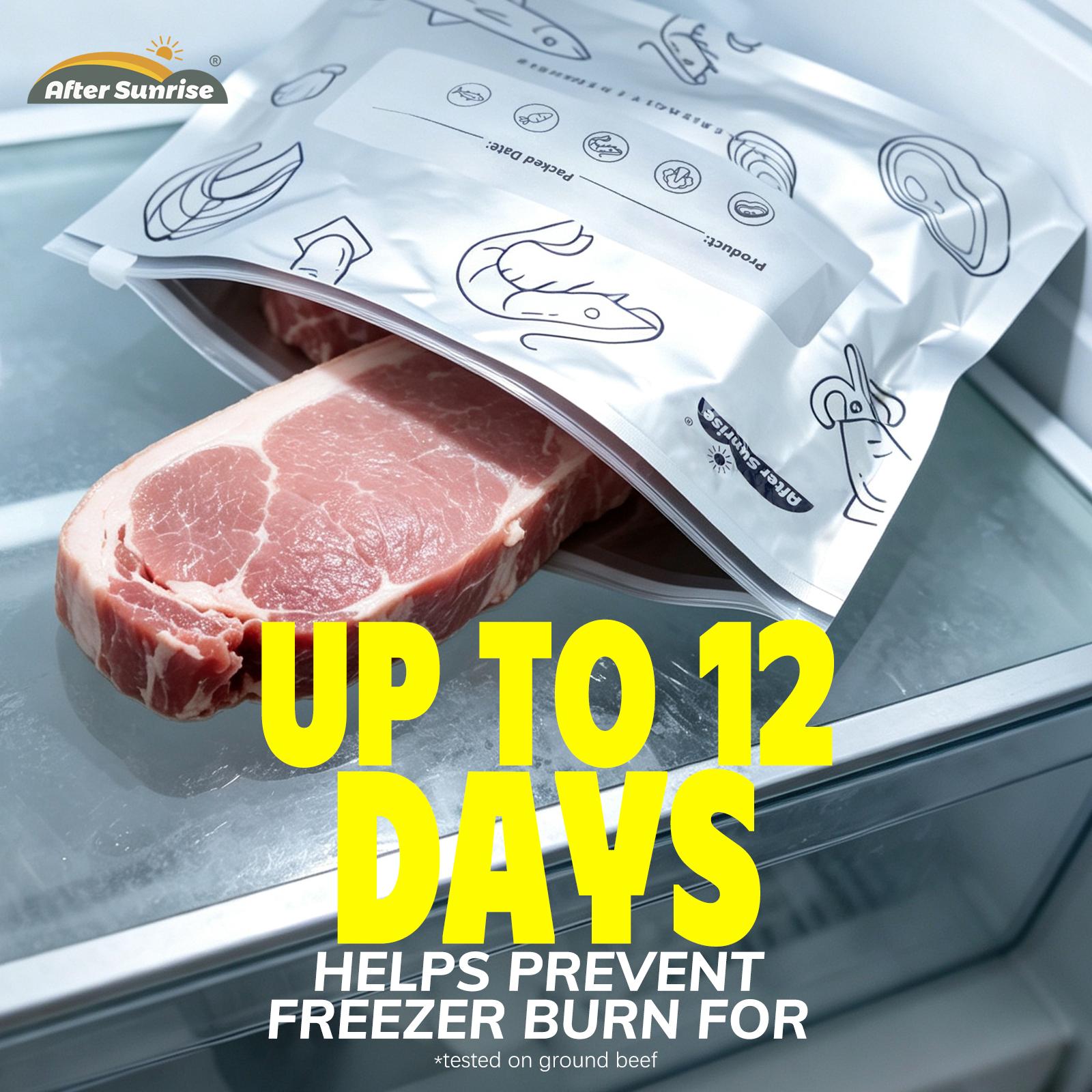 【Refrigerated Food】Reusable Aluminum Foil Sealable Storage Bags, Aftersunrise 2026 New Resealable Vacuum Zipper Pouches for Food, Stand Up Foil Sealable Bags with Label and Zip Lock for Vegetable Fruit Meat 【Refrigerated Food】Reusable Aluminum Foil Sealable Storage Bags, Aftersunrise 2026 New Resealable Vacuum Zipper Pouches for Food, Stand Up Foil Sealable Bags with Label and Zip Lock for Vegetable Fruit Meat
