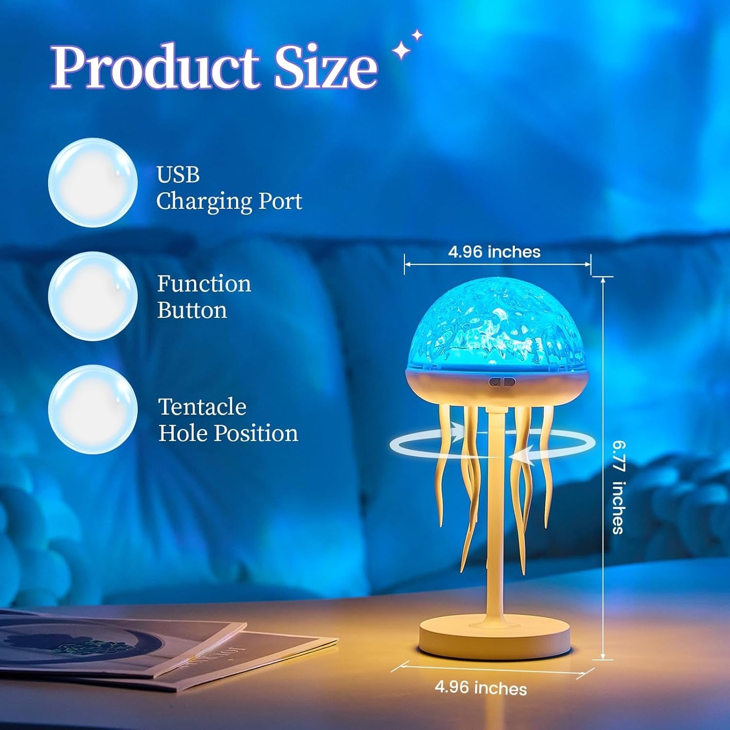 Jellyfish Ocean Wave Projector Night Light