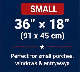 USA 250th Birthday Patriotic Semicircle Flag Banner – 1776–2026 Independence Day Porch Bunting Decor