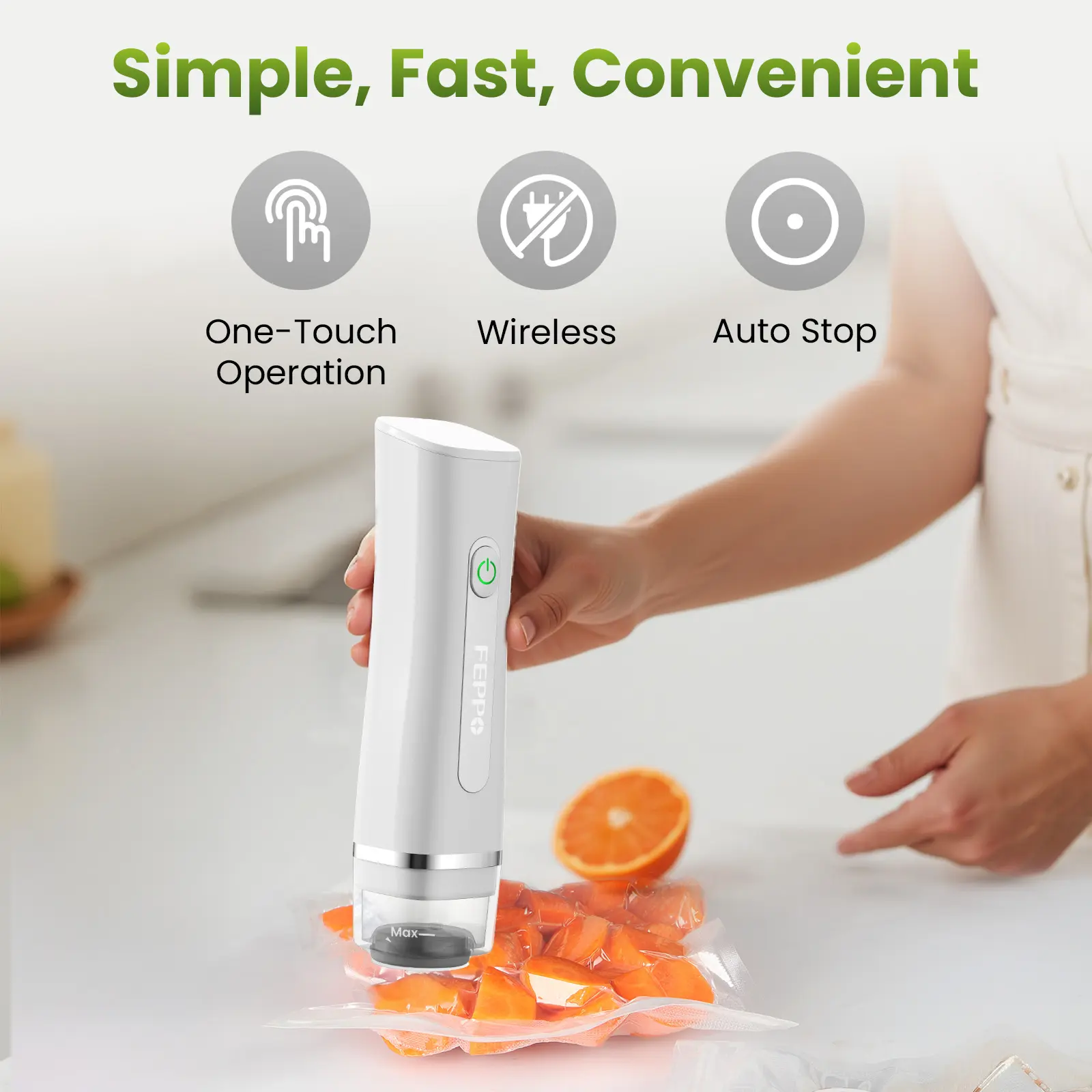 Vacuum Sealer for Food with Visual Water Storage Tank