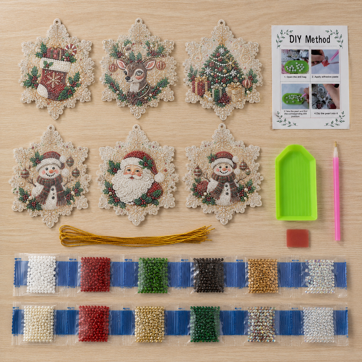 Snowflake collection diamond painting ornament kit