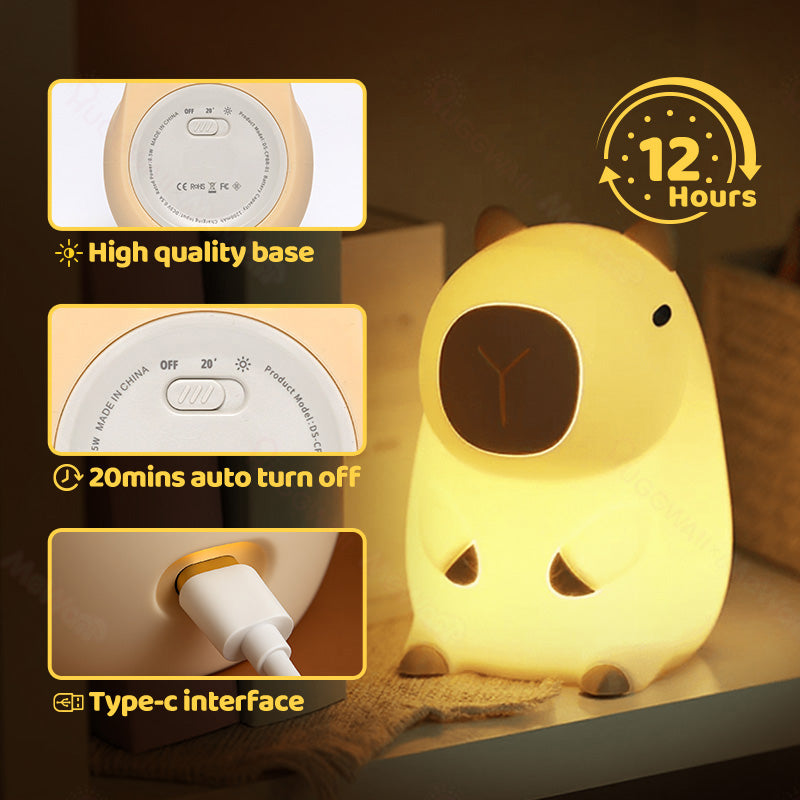 Capybara Squishy Night Light - Perfect Gift 🎁
