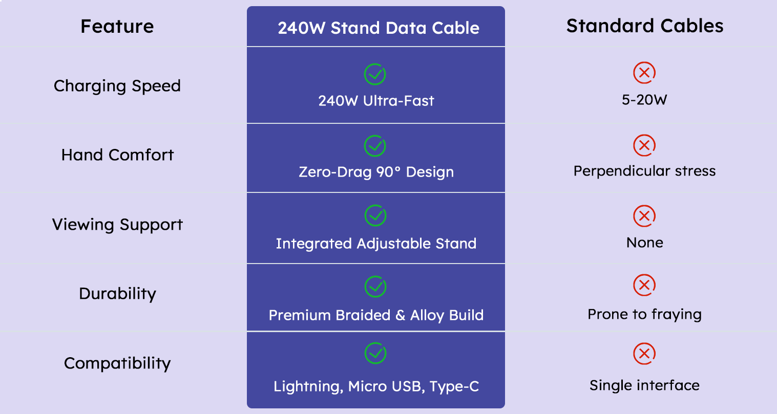 Cleaner comparison chart