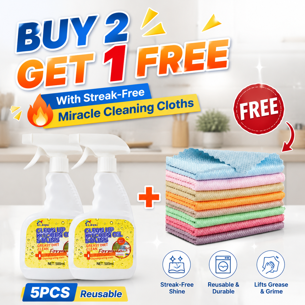 📢📢Buy 2 get 1 free⏰Oven & Grill Cleaner Spray