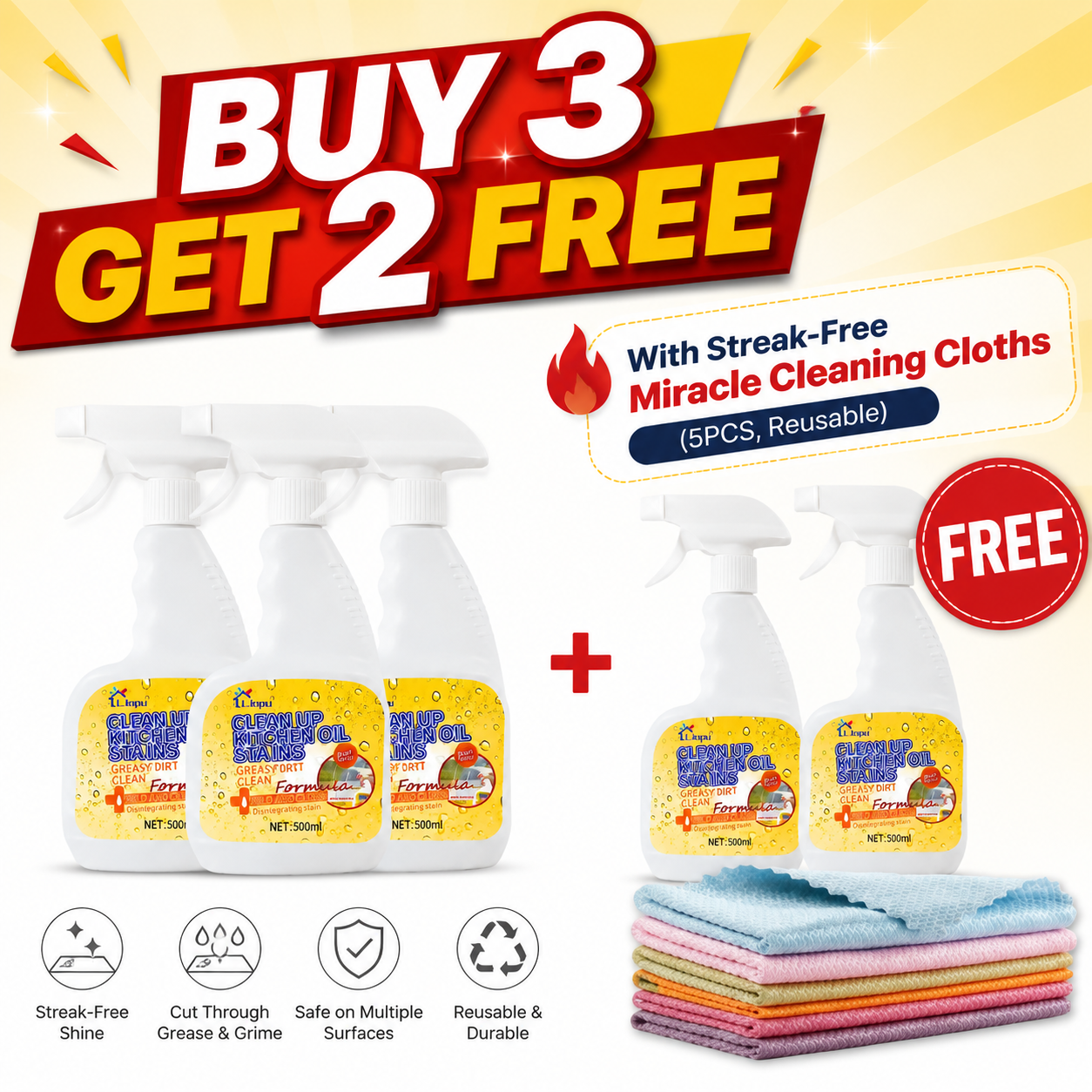 📢📢Buy 2 get 1 free⏰Oven & Grill Cleaner Spray