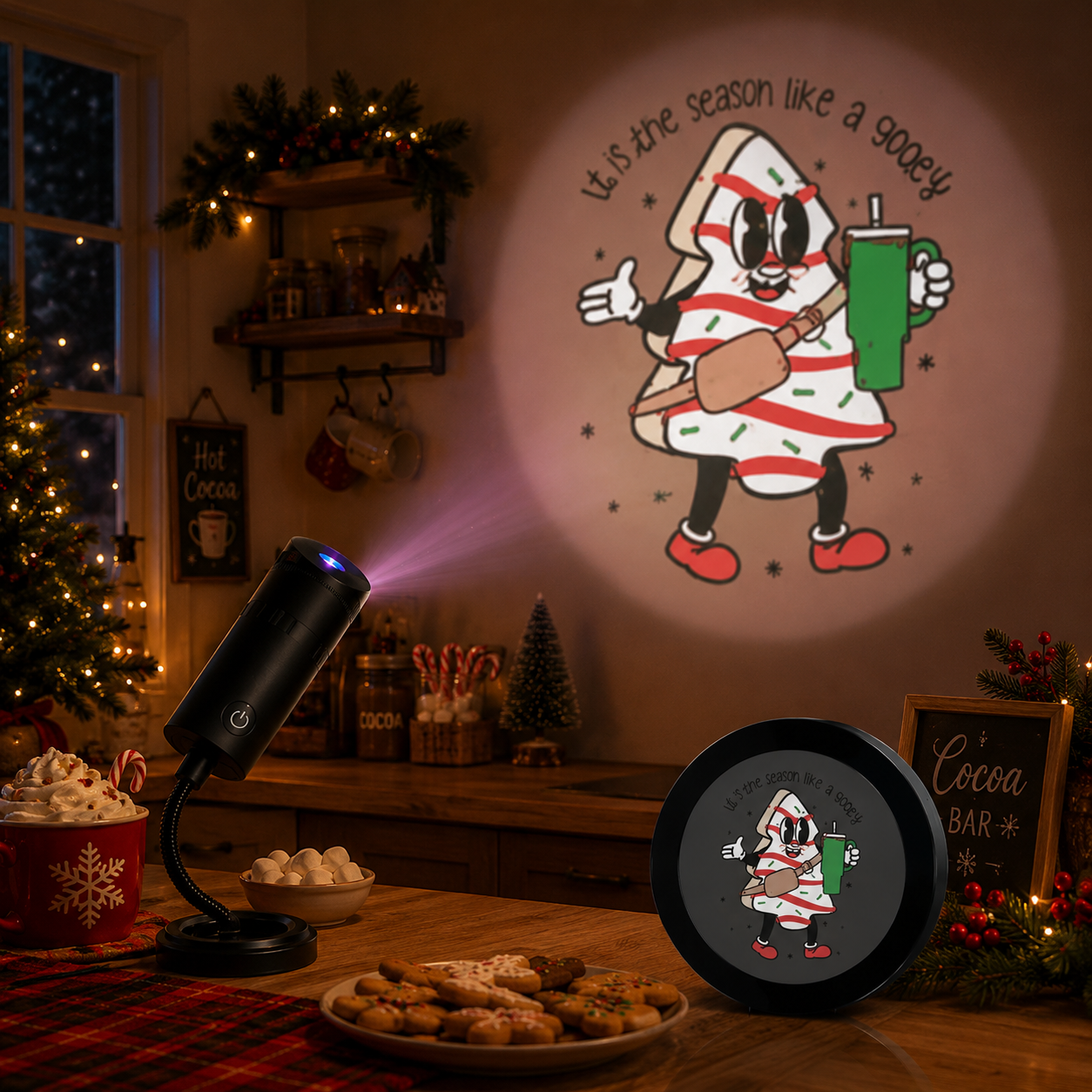 🎄6-Pack Christmas Projection Lenses – Festive Holiday Projection Slides