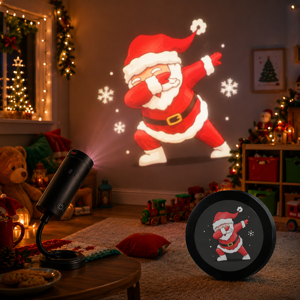 🎄6-Pack Christmas Projection Lenses – Festive Holiday Projection Slides