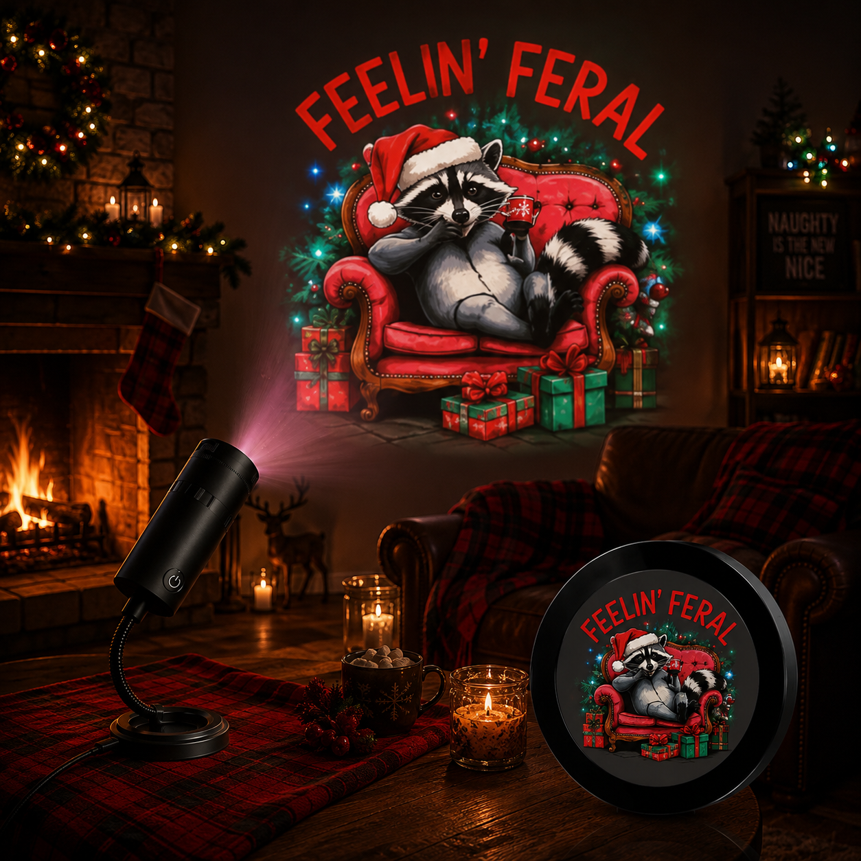 🎄6-Pack Christmas Projection Lenses – Festive Holiday Projection Slides