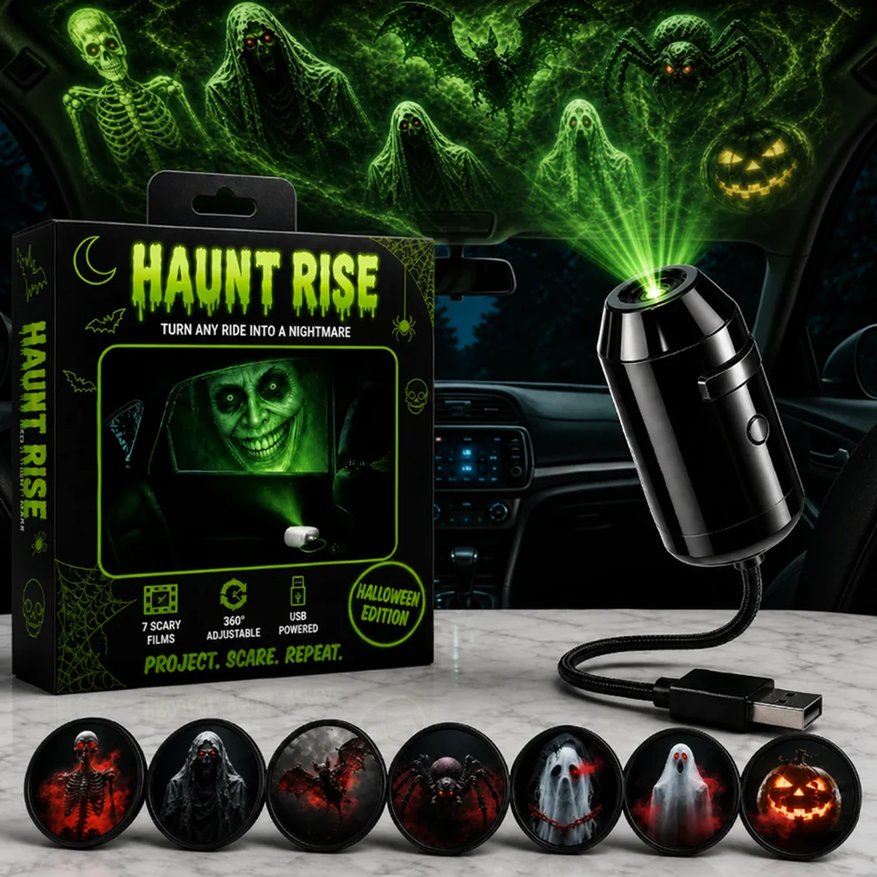 💀 Halloween Horror Projector – 16 Spooky Films for Car & Walls