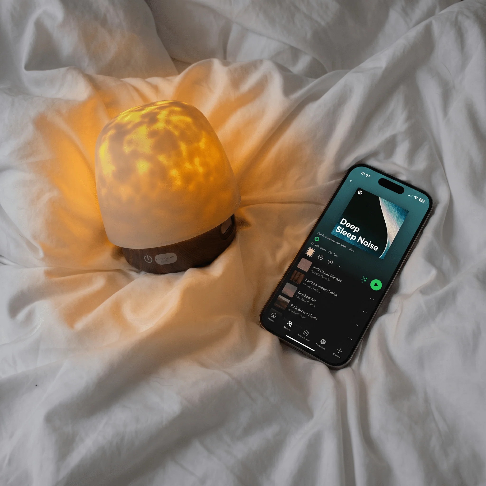 Light Theatre: Ambient Light With Stereo Speaker, Ripple Sunset Aurora Projector All-in-1 by INSPECIAL HOME