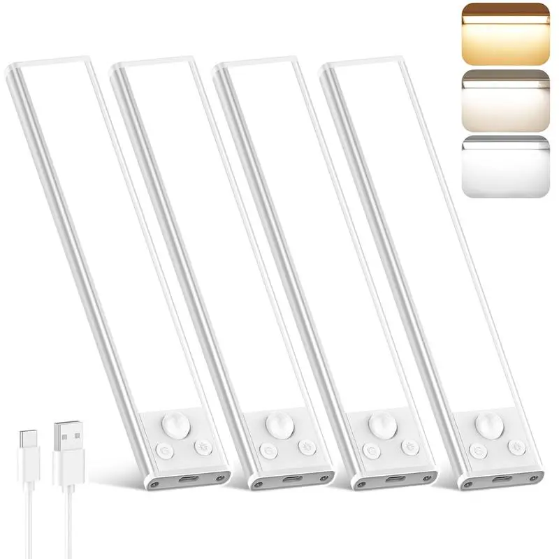 Motion Sensor Under Cabinet Lights – Ultra-Slim USB-C Rechargeable LED Bars