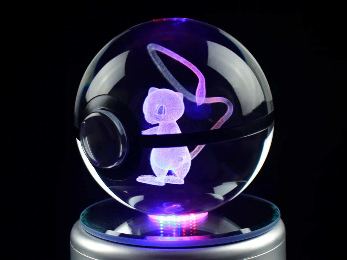 Large Crystal Pokeball – Fantasy Glow Collectible Orb✨🔮