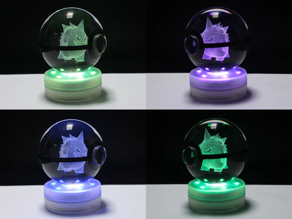 Large Crystal Pokeball – Fantasy Glow Collectible Orb✨🔮